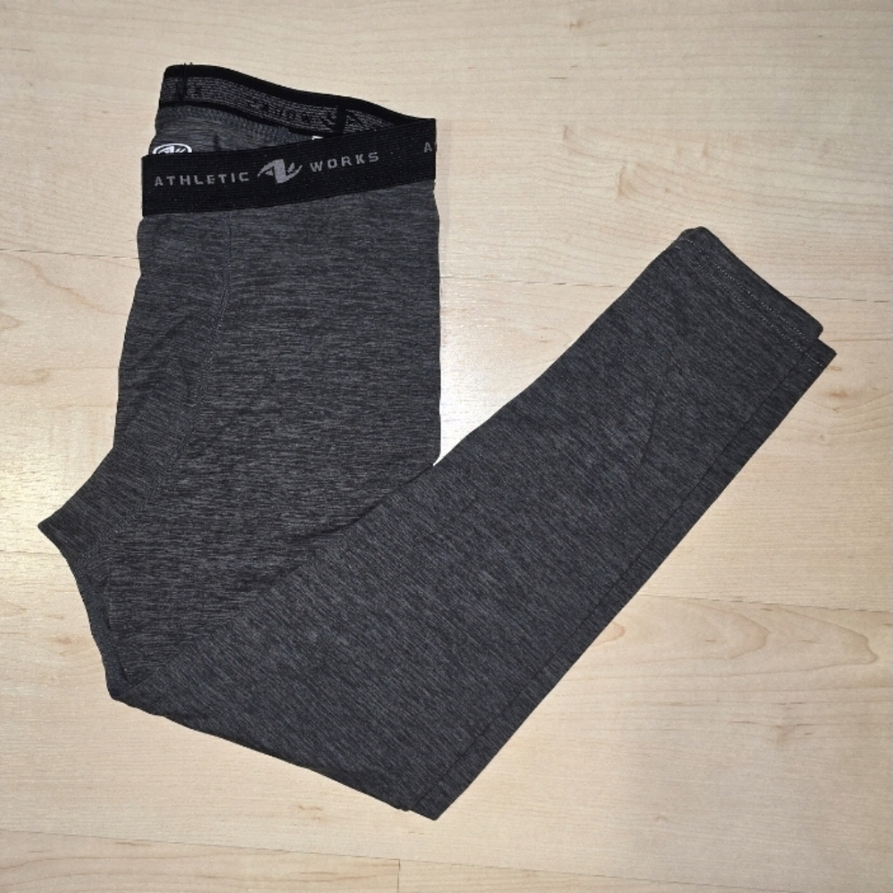 Athletic Works Charcoal Thermal Layering Leggings Size: XL (14-16)
